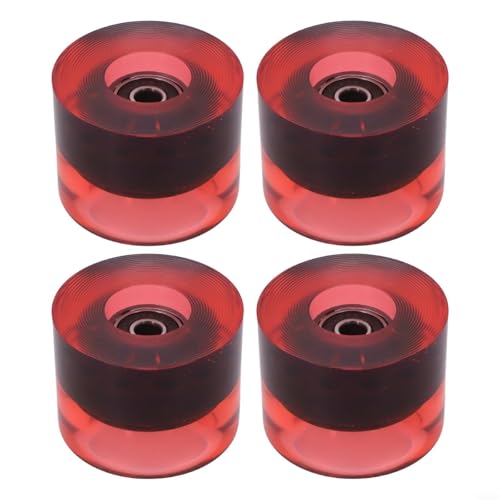 EffiFish Skateboard-Rollen-Set, 60 x 45 mm, 78 A, PU, mit ABEC-9-Kugellagern und Abstandshaltern für Straße oder Cruiser-Skaten, Rot B, 4 Stück von EffiFish