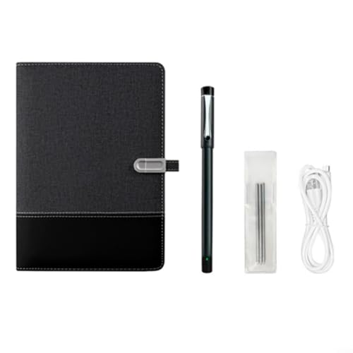 EffiFish Smart Pen Notizbuch-Set, Smart Pen Digital + kleiner Notizblock, Synchronisation zum Digitalisieren, Speichern und Teilen von Papiernotizen, für Textkonvertierung, tragbar, Schwarz (Smart Pen von EffiFish