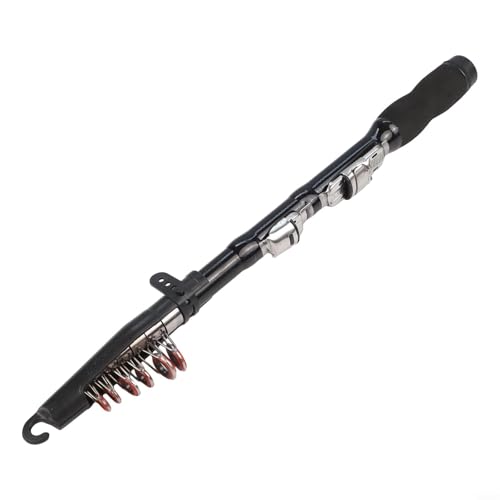 EffiFish Teleskop-Angelrute aus Kohlefaser, tragbar, mit Keramik-Führungsring und EVA-Griff für Teich, Fluss, See, Meer, Angeln, 33 cm (1,7 m) von EffiFish