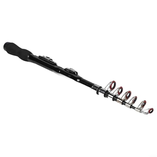 EffiFish Teleskop-Angelrute aus Kohlefaser, tragbar, mit Keramik-Führungsring und EVA-Griff für Teich, Fluss, See, Meer, Angeln, 33 cm (2,1 m) von EffiFish