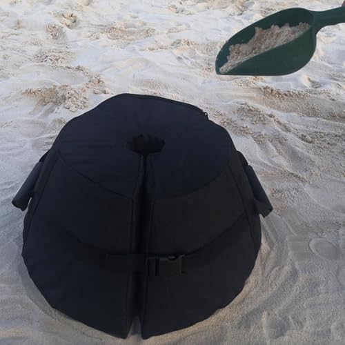 EffiFish Terrassenschirm-Gewichtstasche, Outdoor-Regenschirm-Stabilisator, Sandsack mit seitlicher Öffnung, für den Garten, Freischwinger-Sonnenschirm, Fahnenmast (Sandsack) von EffiFish