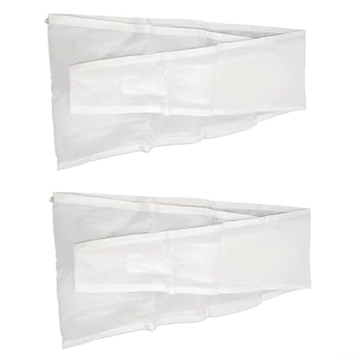 EffiFish Tragbares Fensterdichtungs-Set für Klimaanlage, Doppel-Panel, wetterfester Stoff für Schiebefenster mit Reißverschlussöffnung, 190 x 40 cm, 230 x 40 cm, Weiß (230 x 40 cm) von EffiFish