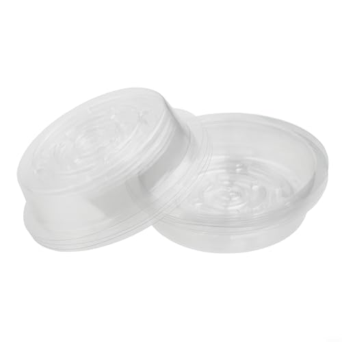 EffiFish Transparente Pflanzen-Untersetzer, Abtropfschale, runder Topfuntersetzer, Basis für Zimmerpflanzen, Garten, Blumentöpfe, Mehrzweckbehälter, PET-Material, 10 Stück (15,2 cm) von EffiFish