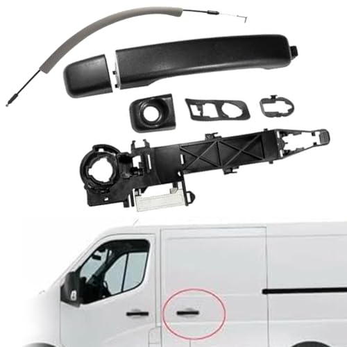 EffiFish Türgriff-Set mit Kabel, für Renault Master MK3, Opel Movano, Nissan NV400 2010–2016, OEM 806075963R, Schwarz von EffiFish