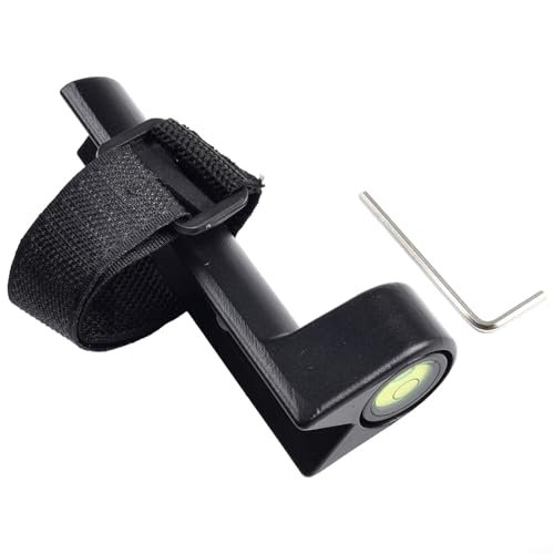 EffiFish Vertikale Wasserwaage, Aluminiumlegierung, rechtwinklige Wasserwaage mit Zentriergurt für Bauvermessung, Wasserrohrpositionierung (schwarz) von EffiFish