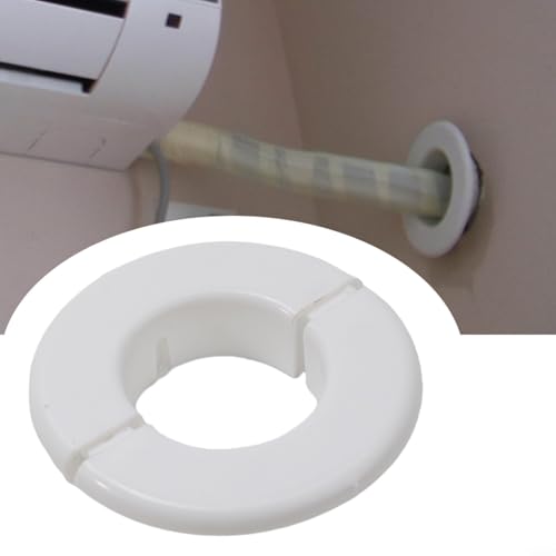 EffiFish Wandlochabdeckung Rosette, Kabeldurchlass Abdeckung Rosette, für Kabeleinführungsrohrk 40–80 mm weiß PP frostbeständige Klimaanlage Installation (80 mm) von EffiFish