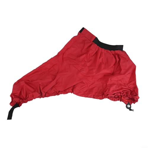 EffiFish Wasserdichte Abdeckung für Kajak-Spritzschutz, Cockpitabdeckung, für Kanuboote, mit verstellbarem Taillenband, Schnellentriegelungsgurt, 290T Polyester (M, rot) von EffiFish