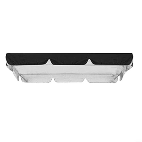 EffiFish Wasserdichte Abdeckung für Terrassenschaukeln, Ersatz-Baldachin, UV-Schutz, Abdeckung für 3-Sitzer, Garten, Hof, Outdoor-Möbel, schwarz, grau, rot (A) von EffiFish