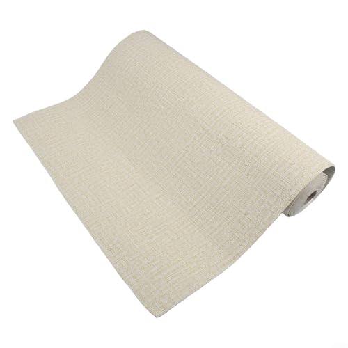 EffiFish Wasserdichte Tapetenrolle, Feuchtigkeits- und Fleckenresistenz, geräuschreduzierendes XPE-Material für Wohnzimmer, Schlafzimmer, Heimdekoration, 50 x 300 cm, Weiß (Beige Gelb) von EffiFish
