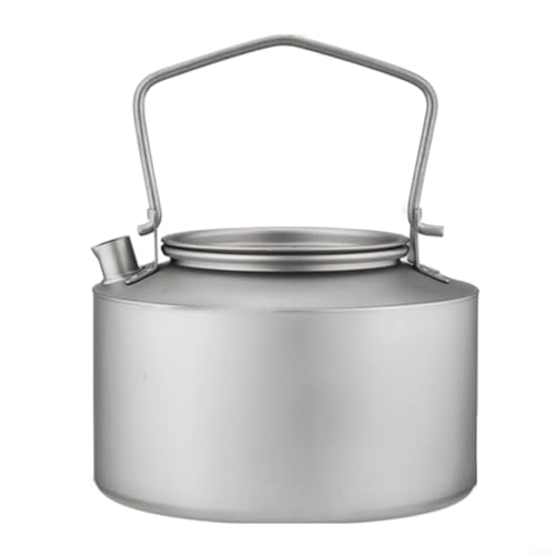 EffiFish Wasserkocher aus reinem Titan, Campingkessel, Teekessel, 980 ml, mit faltbarem Griff, ultraleicht, für Outdoor, Wandern, Rucksackreisen, (Frost-Stil) von EffiFish
