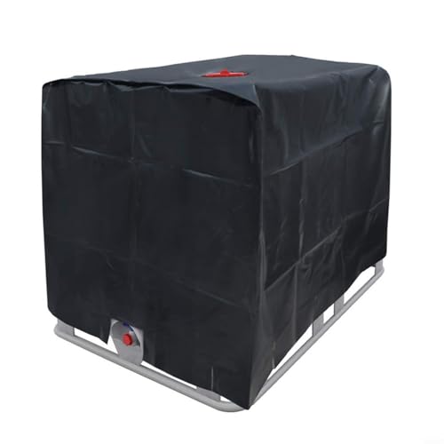 EffiFish Wassertankabdeckung, Abdeckhüllen, Schutz für IBC-Wassertank, 1000 l, Isolierfolie, IBC-Behälterabdeckungen, einfache Installation (schwarz) von EffiFish