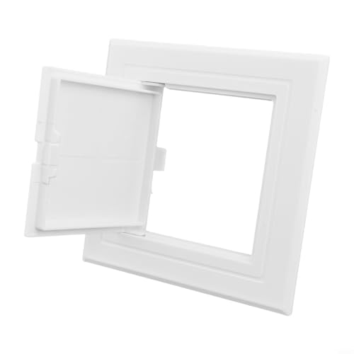 EffiFish Weiße ABS Revisionsanschlussabdeckung Zugangsplatte Tür für Decken-Wand-Wartung mit Scharnier-Design mehrere Größen erhältlich (100 x 100 mm) von EffiFish