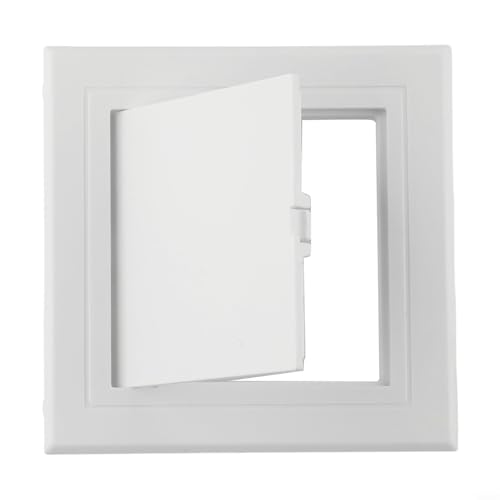 EffiFish Weiße ABS Revisionsanschlussabdeckung Zugangsplatte Tür für Decken-Wand-Wartung mit Scharnier-Design mehrere Größen erhältlich (300 x 300 mm) von EffiFish