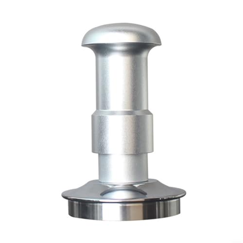Espresso-Kaffee-Tamper mit federbelastetem Gewinde und Edelstahl-Konstruktion für gleichmäßige Kaffeeverteilung und zuverlässige Espresso-Extraktion (Silber 58 mm) von EffiFish