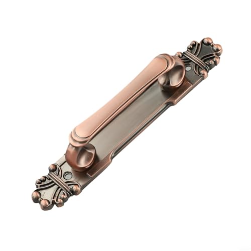 Europäischer antiker Türgriff aus Aluminiumlegierung für Schiebetüren oder Doppeltüren, Kaffeebraun (Rotbronze 215 mm) von EffiFish