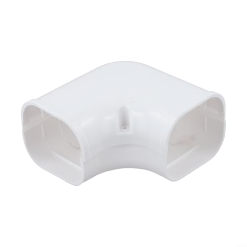 PVC-Klimaanlagenabdeckungs-Set für geteilte und zentrale Klimaanlage, wetterbeständige dekorative Luftführung für Innen- und Außenmontage, Weiß (90° flacher Winkel) von EffiFish