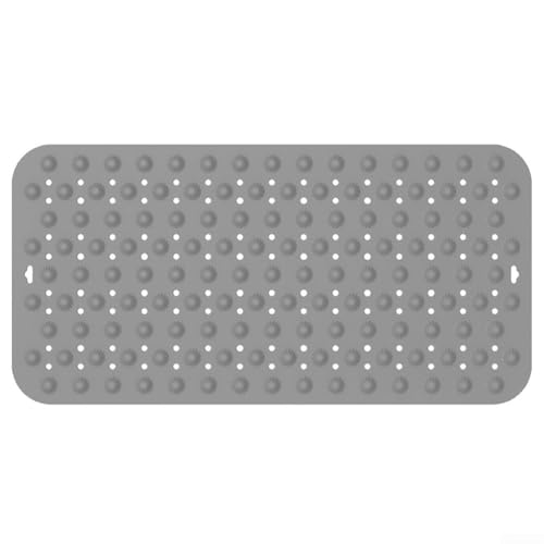 Rutschfeste Silikonmatte mit Abflusslöchern und Saugnäpfen für Badezimmer, sorgt für ein sicheres Badeerlebnis durch Slips (A) von EffiFish