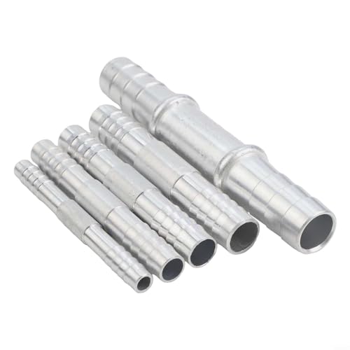Set mit 5 geraden Aluminium-Schlauchstutzen zum Einstecken für Klimaanlagen-Systeme, kompatibel mit 8, 11, 13, 16, 17 mm Schläuchen Set mit 5 geraden Aluminium-Schlauchstutzen zum Einstecken für Klimaanlagen-Systeme, kompatibel mit 8, 11, 13, 16, 17 mm Schläuchen von EffiFish