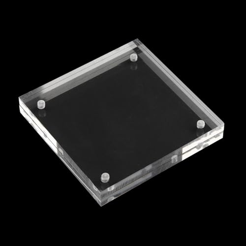 Transparenter Acryl-Bilderrahmen, magnetischer Desktop-Display-Ständer, 10 + 10 mm dick, transparenter Bilderhalter für Zuhause, Büro, Dekoration, Hoch- oder Querformat (9 x 13 cm) von EffiFish