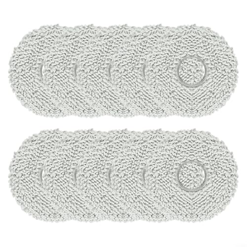 Wischmopp-Pad-Ersatz-Set, Wischtuch für Roboter-Staubsauger, Mikrofaser-Wischpads für Roboterbodenreinigung für Deebot (10 Stück) von EffiFish
