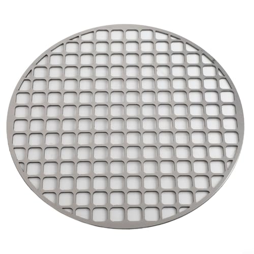 Zuverlässige runde Grillmatte aus Edelstahl für Grillen, perfektes Kochwerkzeug für Ihre Veranstaltungen im Freien (20 cm) von EffiFish