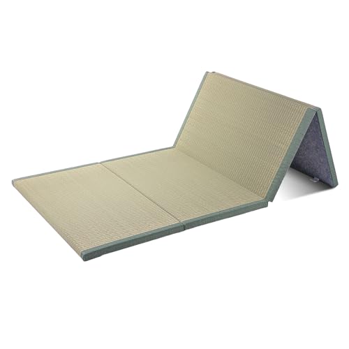 Effortsaving Japanische Tatami-matratze, Faltbare Bequeme Futon-matratze Mit 100% Natürlichem Grünem Binsengras, Ideal Für Meditation, Yoga, Zen-Zimmer, Teestube(Size:200x90x3.5cm) von Effortsaving