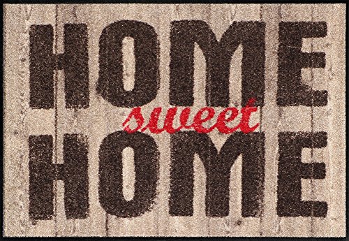 Salonloewe Fußmatte waschbar Welcome Home Sweet Home Wood 50x75 cm SLD1259-050x075 von Efia