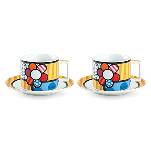 Egan 6 teilig Kaffeetasse Set mit Untertassen von Britto von Egan