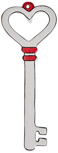Egan Keramikschlüssel, weiß und rot, einzigartig von Egan
