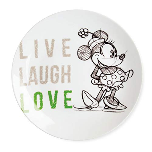 Egan Servierteller Minnie Live Laugh Love grün, Porzellan, Mehrfarbig, Small von Egan