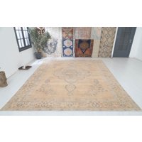 10x12 Teppich, Vintage Teppich, Oushak Weicher Oushak Teppich, Teppich, 10x30, Wollteppich, Orientteppich, Design von EgeRug
