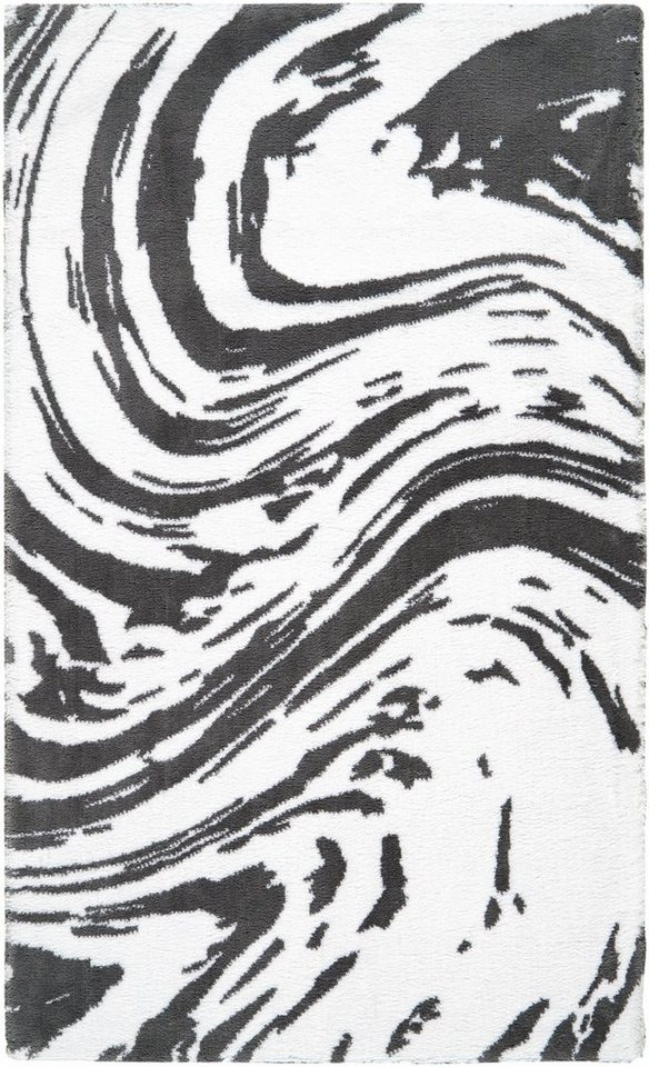 Badematte Marble Egeria, Höhe 10 mm, rutschhemmend beschichtet, fußbodenheizungsgeeignet, Baumwolle, rechteckig von Egeria