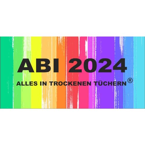 Egeria ABI 2024 Rainbow Druck Abitur 75x150cm 100% Baumwolle Handtuch Duschtuch Strandtuch von Egeria