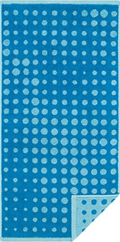 Egeria DOT l Duschtuch 70x140cm l Punkte l Baumwolle l 322 Stream l Blau von Egeria