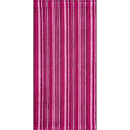 Egeria Frottier Handtücher Combi Stripes Cassis Handtuch 50x100 cm von Egeria