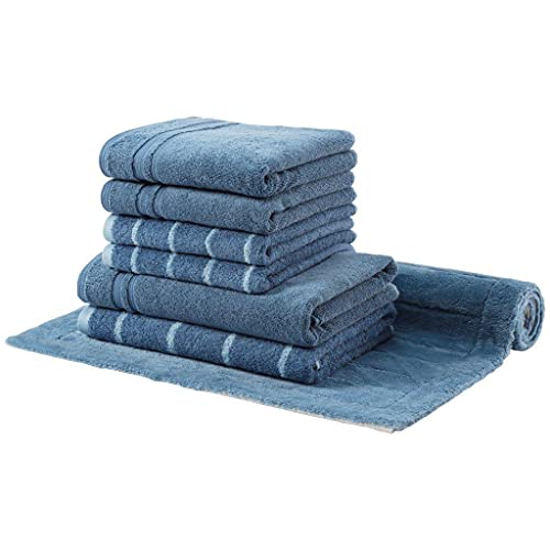 Egeria LINE Set mit Handtücher, Duschtücher und Badteppich 70x120cm 366 Mount von Egeria