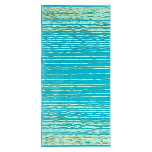 Egeria RIPPLES turquoise Strandtuch Duschtuch 75x160cm 100% Baumwolle Mesopotamian Cotton von Egeria