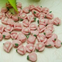 15 Stück(6 MmRosen Aus Keramik, Rosa Mit Weißer Mitte(Fcn-14R von EggcellentCraftStore