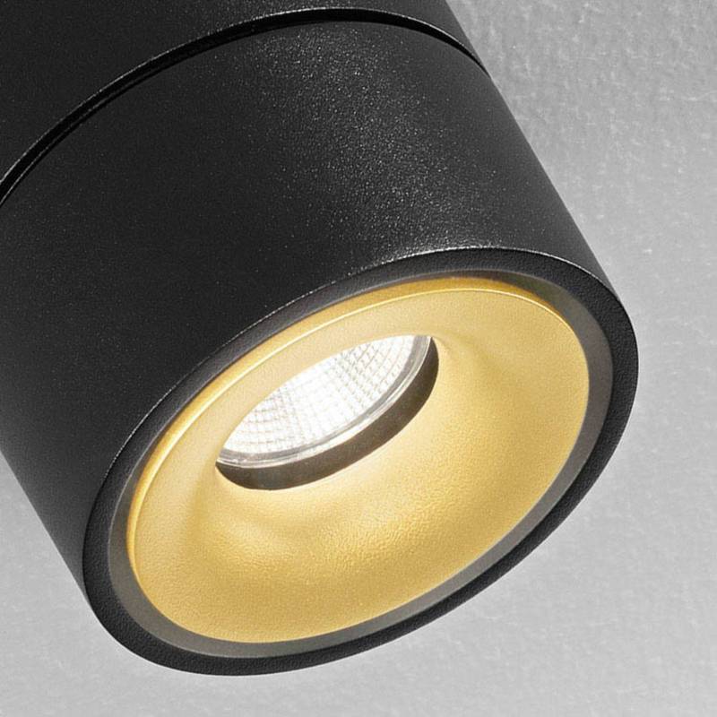 Egger DLS LED-Deckenspot Clippo S Duo, schwarz-gold von Egger Licht
