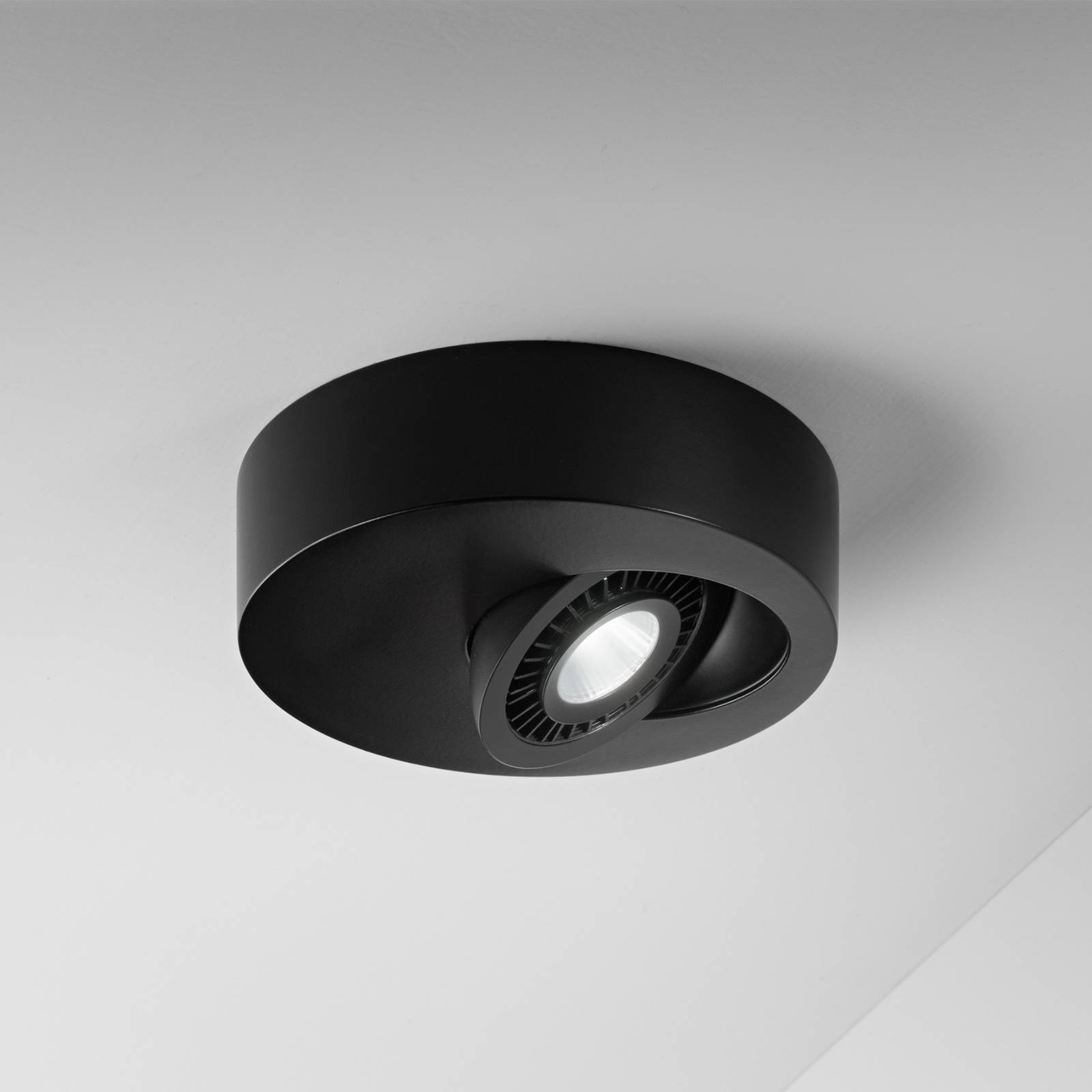 Egger Geo LED-Deckenleuchte mit LED-Spot, schwarz von Egger Licht