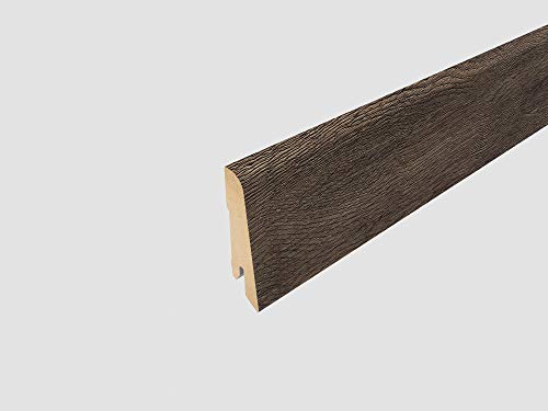 EGGER Home Sockelleiste dunkel braun L359 Fußleiste | Bodenleiste 2,4m passt zu EHL011 Used Wood von Egger