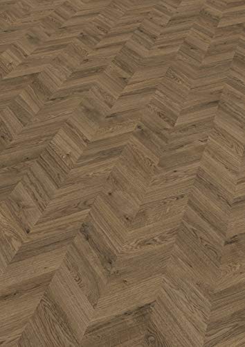 EGGER Weinburg Eiche braun Home Laminatboden EHL066 (8mm, 2,535m²) | authentische Fischgrätoptik | | Einfache Verlegung durch CLIC It System | Praktisch & wertbeständig von Egger