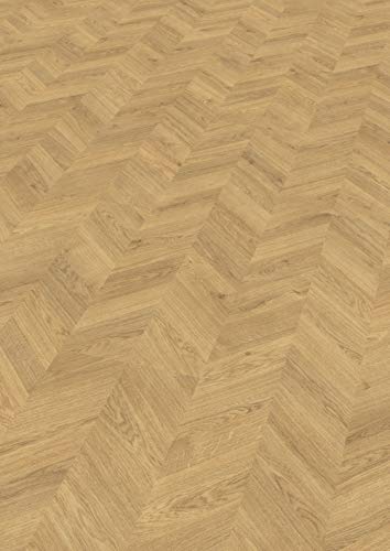 EGGER Home Laminatboden EHL065 Weinburg Eiche hell (8mm, 2,535m²) | authentische Fischgrätoptik | | Einfache Verlegung durch CLIC It! System | Praktisch & wertbeständig von Egger