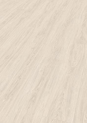 Egger Laminatboden Aqua Clic It EL1008 Victoria Eiche Weiss (8mm, 2,542m²) | authentische Holzoptik | | Einfache Verlegung durch Klicksystem | Praktisch & wertbeständig von Egger