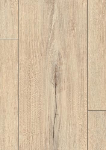 Muster EGGER NatureSense Aqua Laminat EL2416 Melba Eiche beige 297x193mm von Egger