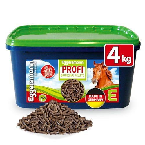 Eggersmann Mein Pferdefutter Profi Bronchial Pellets 4 kg – Ergänzungsfuttermittel für Pferde – Kräutermischung mit Vitaminen & Mineralstoffen – Für staubempfindliche Pferde geeignet von Eggersmann Mein Pferdefutter
