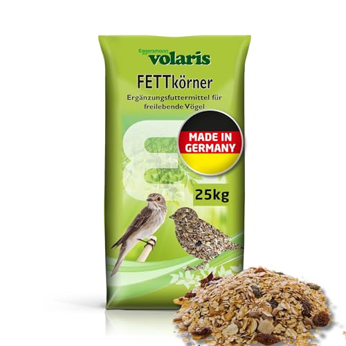 Eggersmann volaris Vogelfutter Wildvögel ganzjährig 25 kg [Fettkörner] Wildvogelfutter für das ganze Jahr | Fettreiches Streufutter für alle Vogelarten von Eggersmann volaris