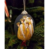 Fünf Goldene Ringe, Handbemalte Weihnachtsverzierung Fünf Goldene Ringe, Handbemalte Weihnachtsverzierung von EggshellART