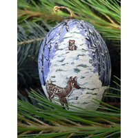 Handbemalter Christbaumschmuck, Waldszene Handbemalter Christbaumschmuck, Waldszene von EggshellART