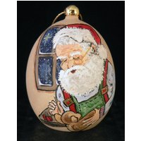Handbemalter Weihnachtsschmuck, Santa Handbemalter Weihnachtsschmuck, Santa von EggshellART